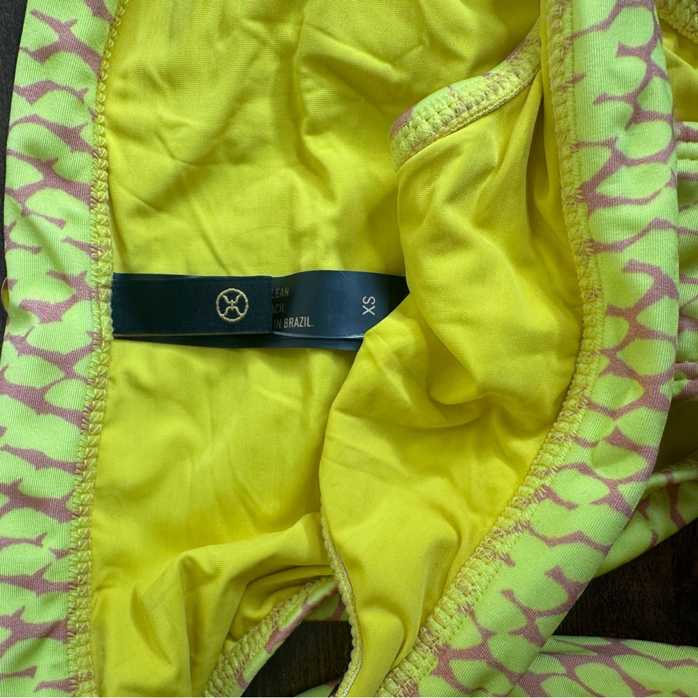 NWT Vix Mamba snake yellow Bia Tube Bikini Set Top D bottoms XS - Picture 7 of 9
